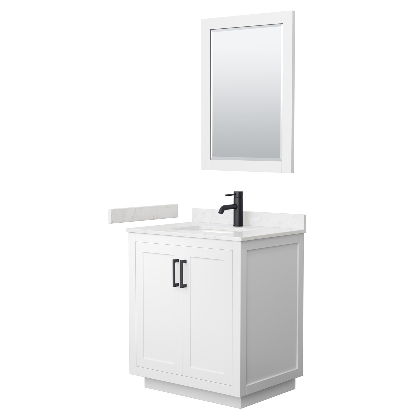 Wyndham Collection WCF2929-30S-VCA-M24 Miranda 30″ – Dark Gray / White Cultured