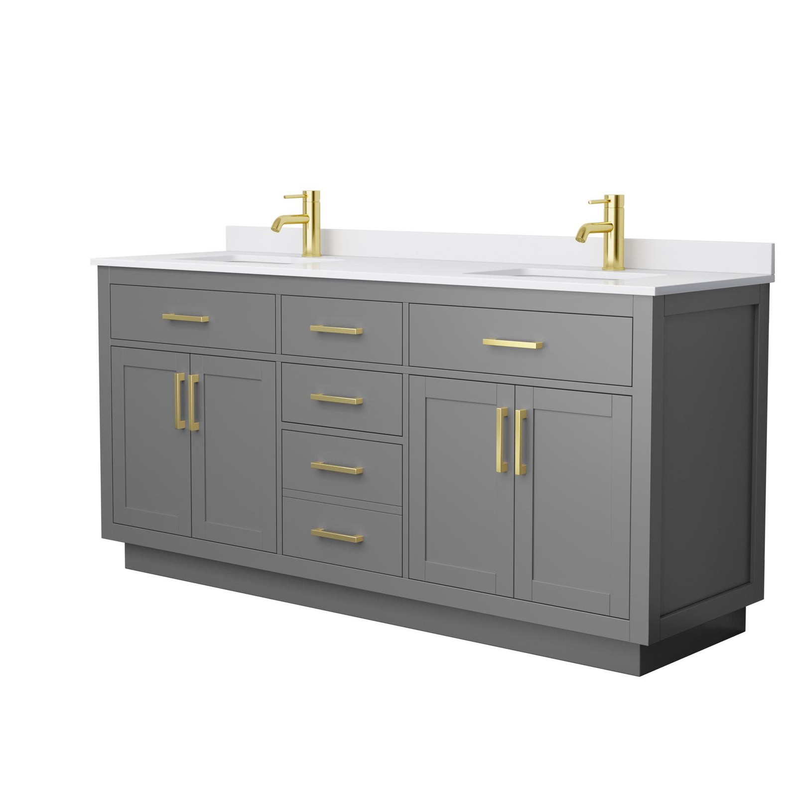 Wyndham Collection WCG262672D-VCA-UNSMXX Beckett TK 72″ – Dark Gray / White