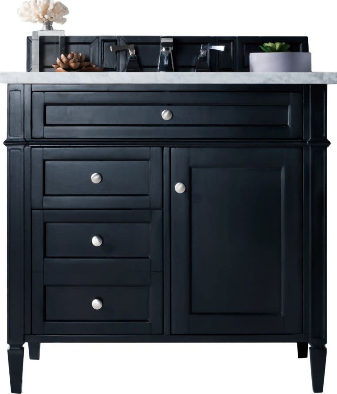 James Martin Vanities 650-V36-3CAR Brittany 36″ Single Basin – Black