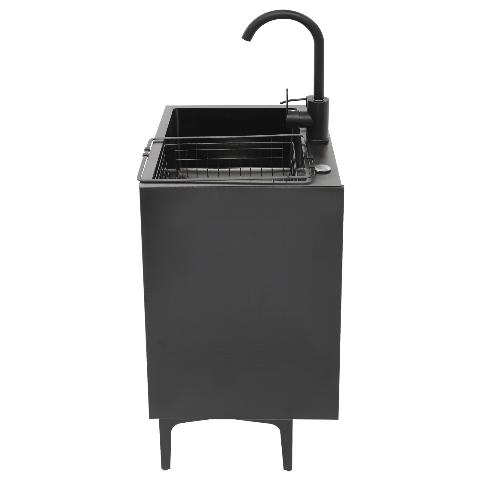 Bathroom Vanity Cabinet Storage with Sink Combo with Drawers and Shelves Black