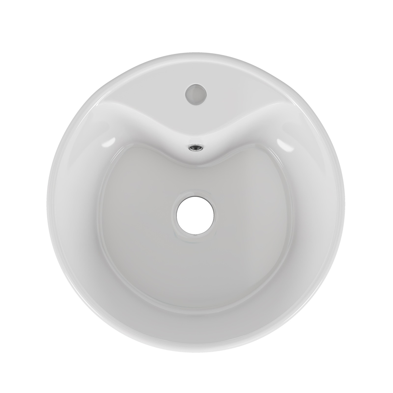 Bathroom Vessel Sink 15.7″ x 5.7″ Round Bowl Sink, Bathroom Countertop Round W