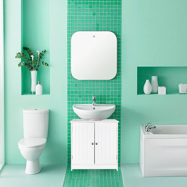 New Waterproof Design for White Modern Bathtub Sink Cabinet and Storage Cabinet