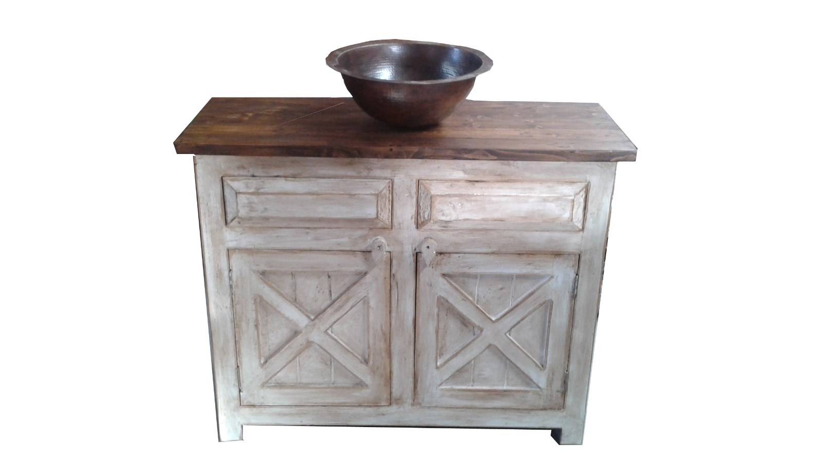 Farmhouse Rustic Reclaimed Wood White Barn Doors Bathroom Vanity