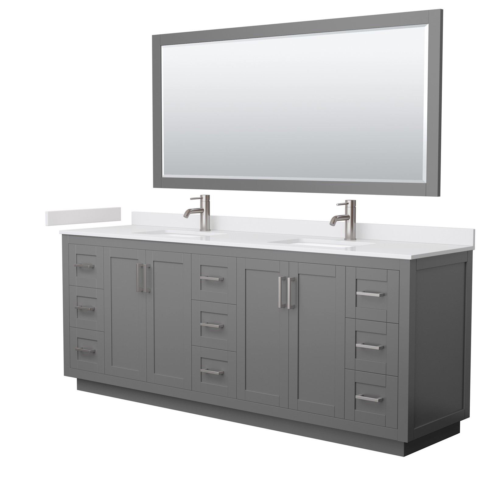 Wyndham Collection WCF2929-84D-VCA-M70 Miranda 84″ – Green / Carrara Cultured