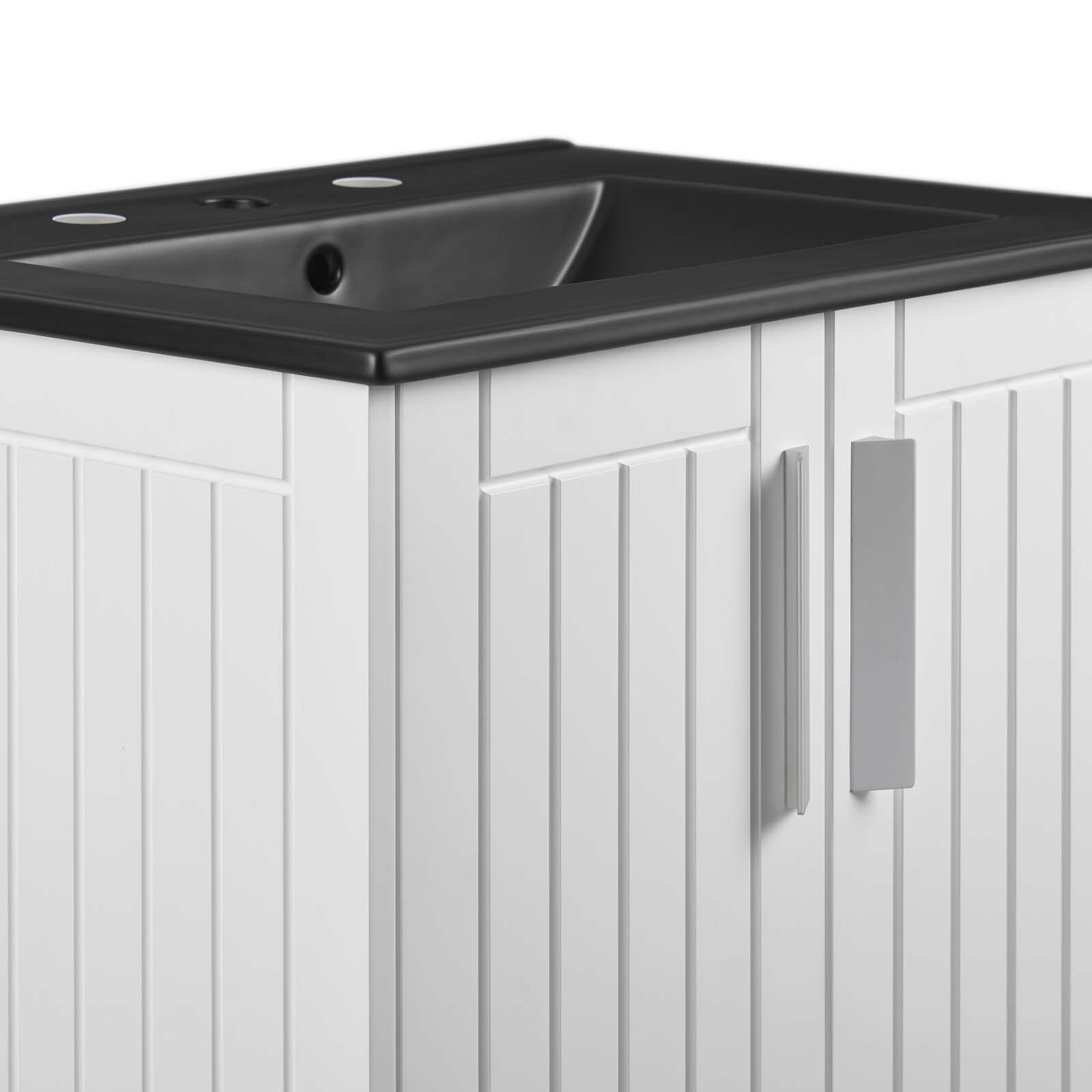 Modway Augusta 24″ Bathroom Vanity in White Black