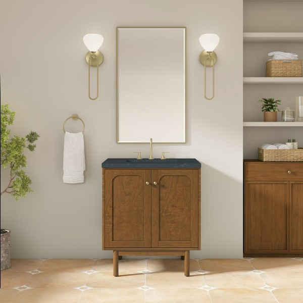30″ James Martin Laurent 545-V30-HNO-3CSP Vanity Cabinet Charcoal Soapstone Top