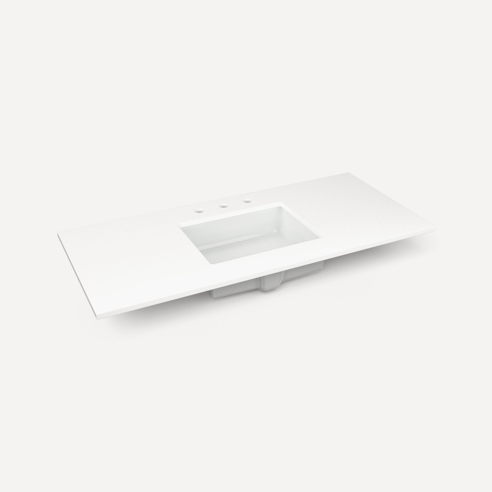 Robern TB49UCO-8 49″ Quartz Vanity Top for Widespread Faucet – Quartz White