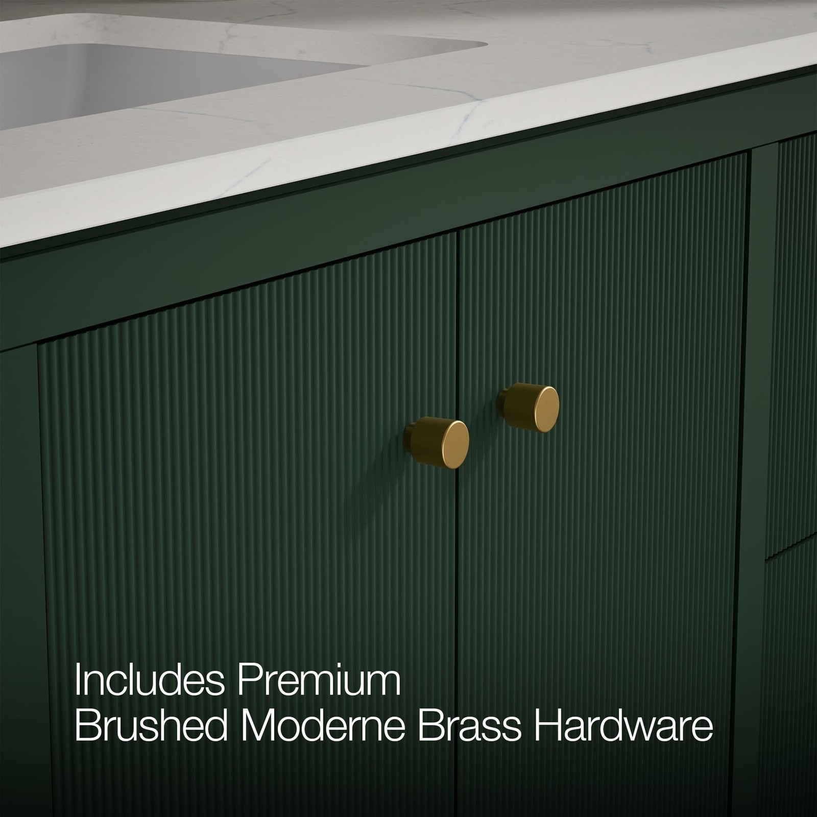 Kohler 32834-EMG Calpa™ 36″ Bathroom Vanity Cabinet with Sink and Quartz top-NEW