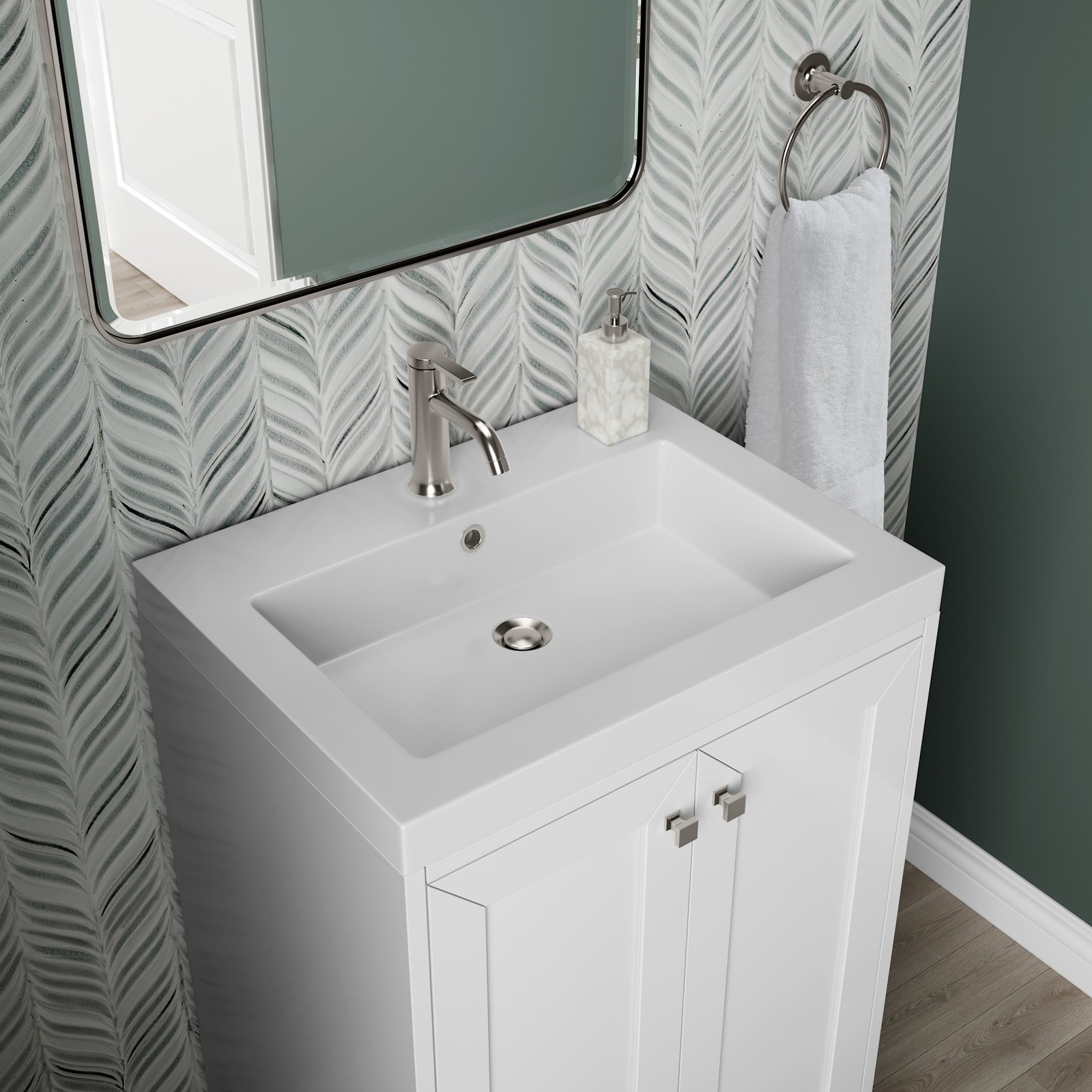 James Martin Vanities 533V24WG Chianti 24″ Wall Mounted Single – White