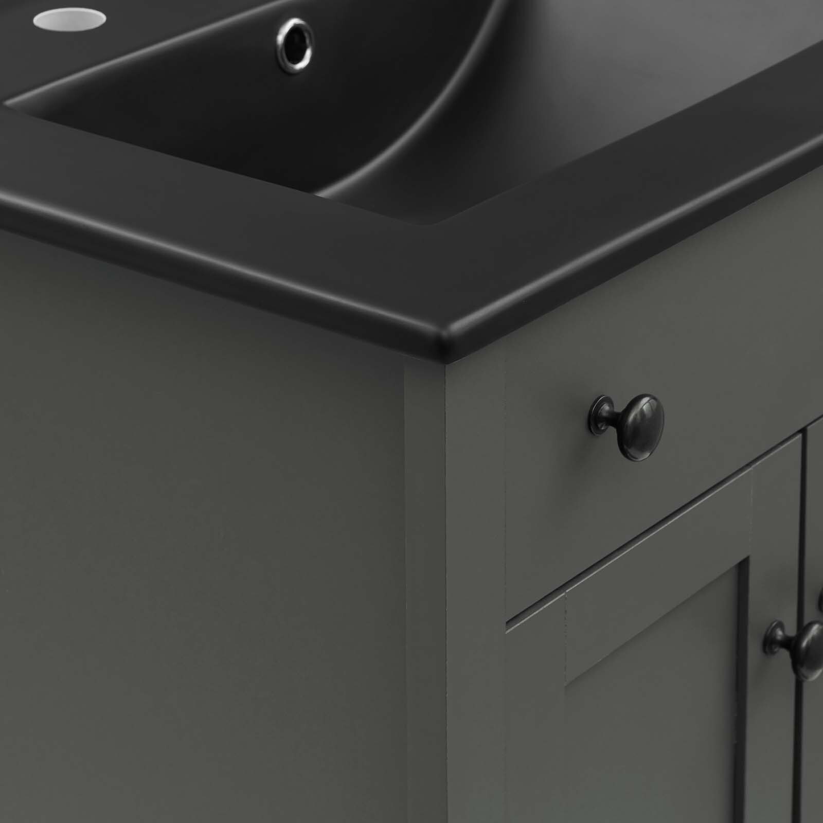 Modway Nantucket 24″ Bathroom Vanity With Sink in Gray Black