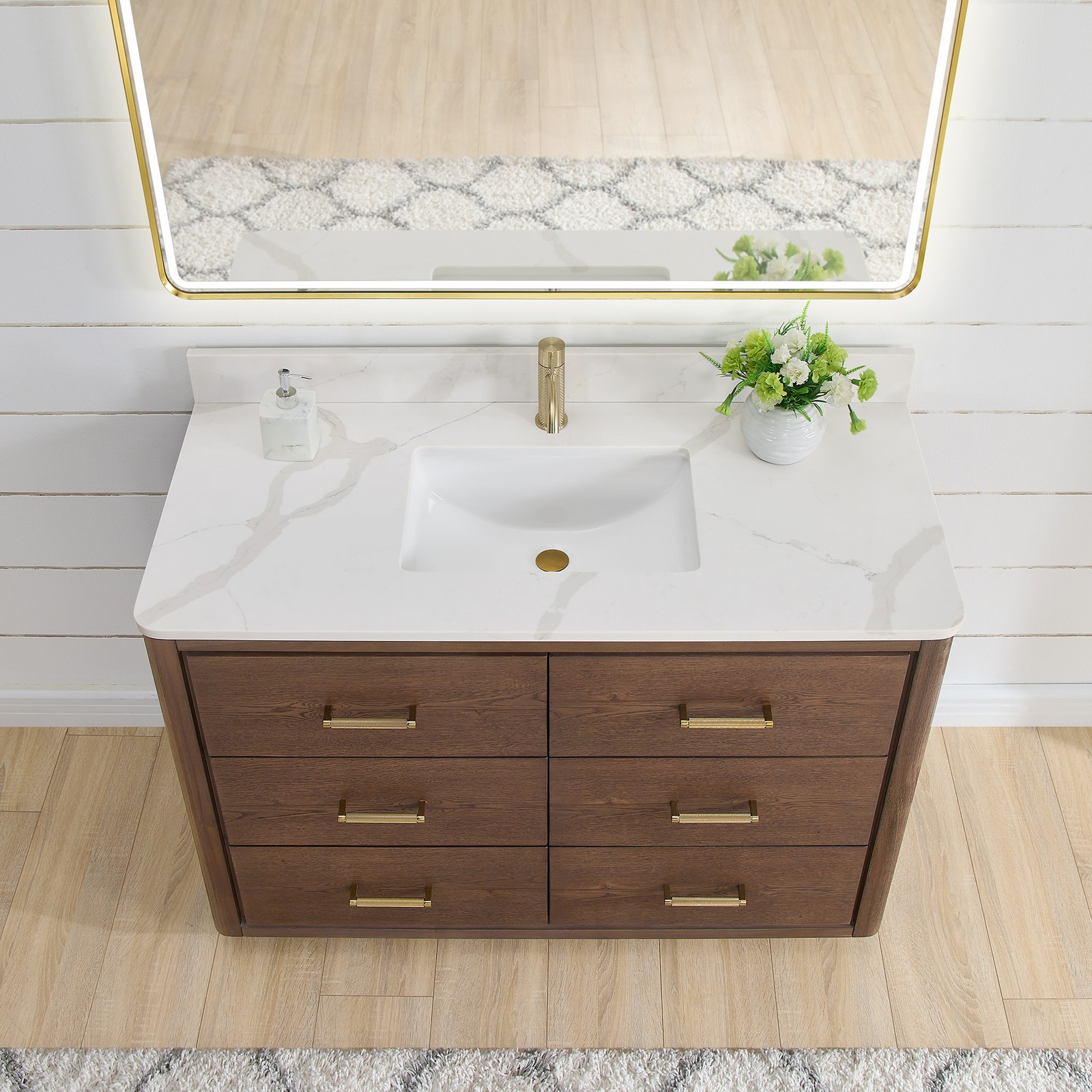 Miseno MV-706548 Porto 48″ – Aged Natural Oak / Fish Maw White
