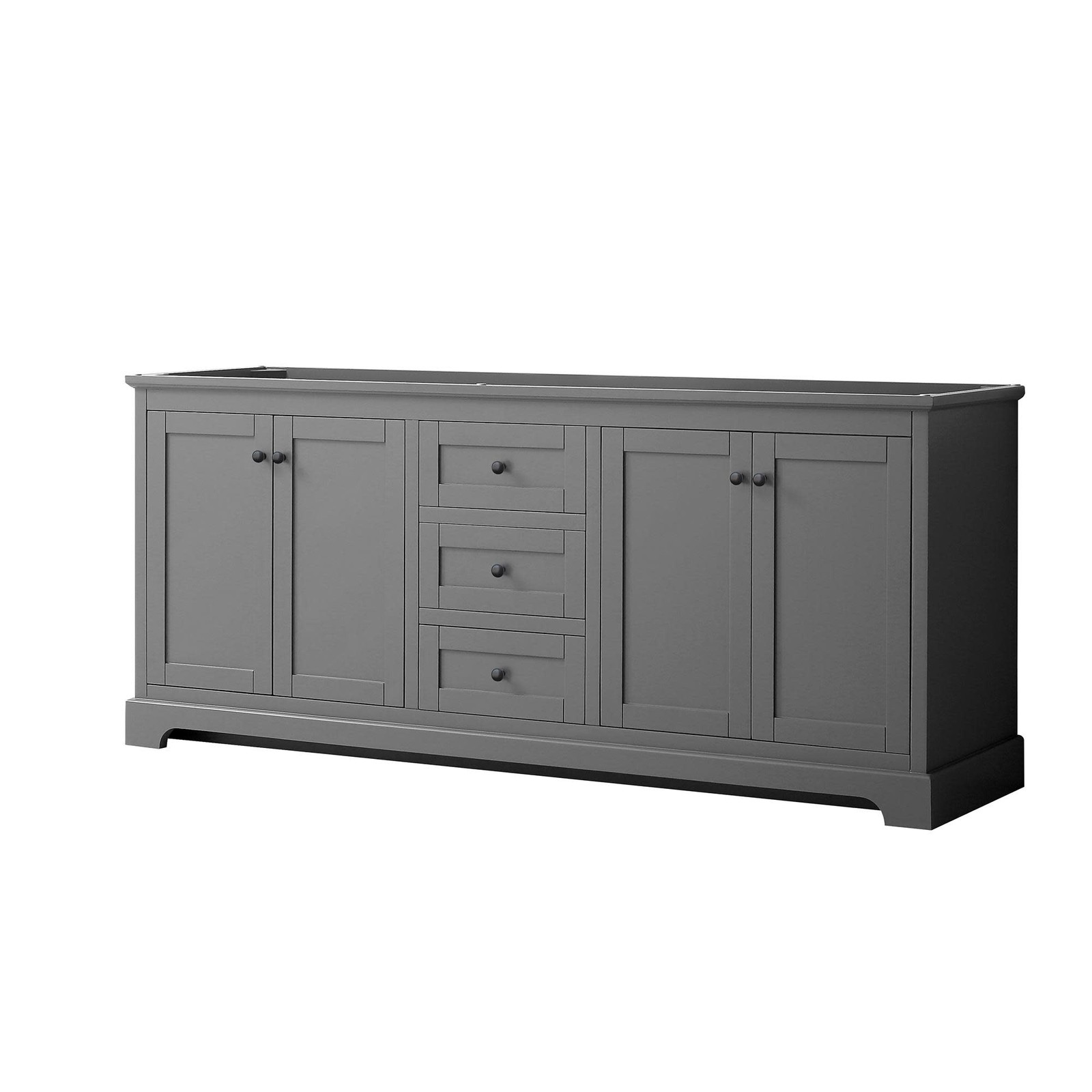Wyndham Collection WCV232380DCXSXXMXX Avery 80″ Double – Dark Gray / Matte Black