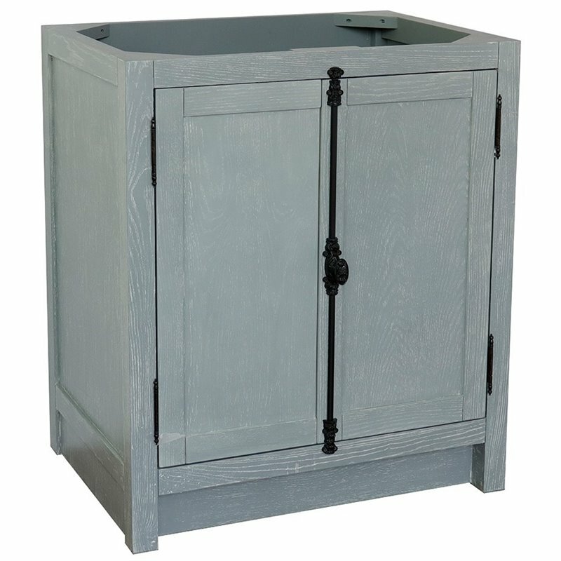 Plantation 30″ 2-Door Solid Wood Vanity in Gray Ash (Cabinet Only)