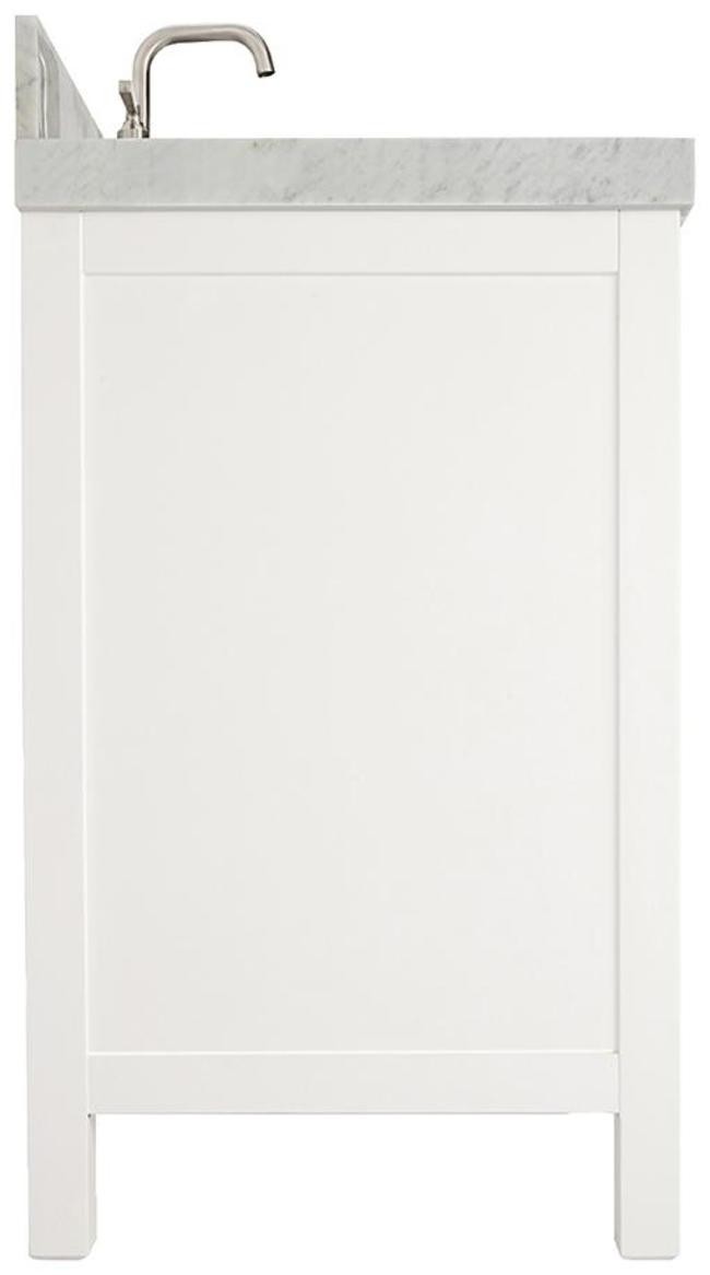 Ariel A036SLCW5RVO Cambridge 36″ – White / Italian Carrara Marble Top / Brushed