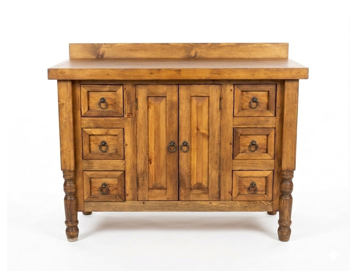 Cortez Rustic Bathroom Vanity Single Sink