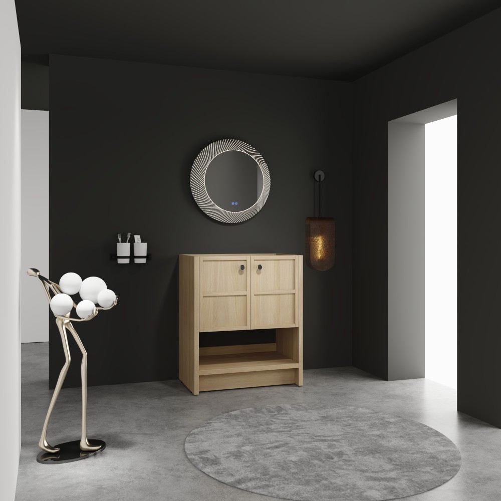 Vanity with Countertop, Freestanding, Featuring Dual Soft-Close Doors