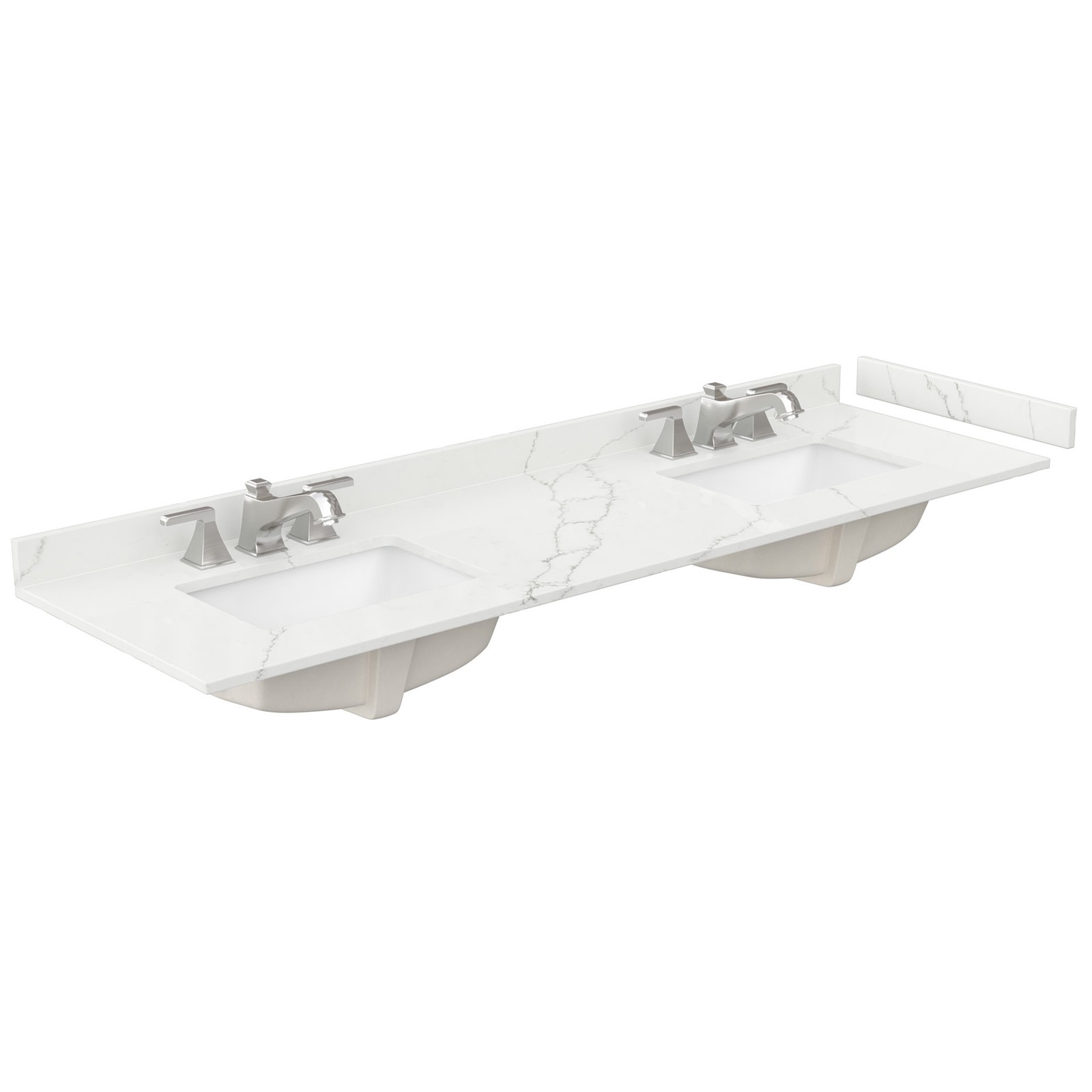 Wyndham Collection WCFQC372DTOPUNS-Q 72″ Quartz Vanity Top – Giotto Quartz
