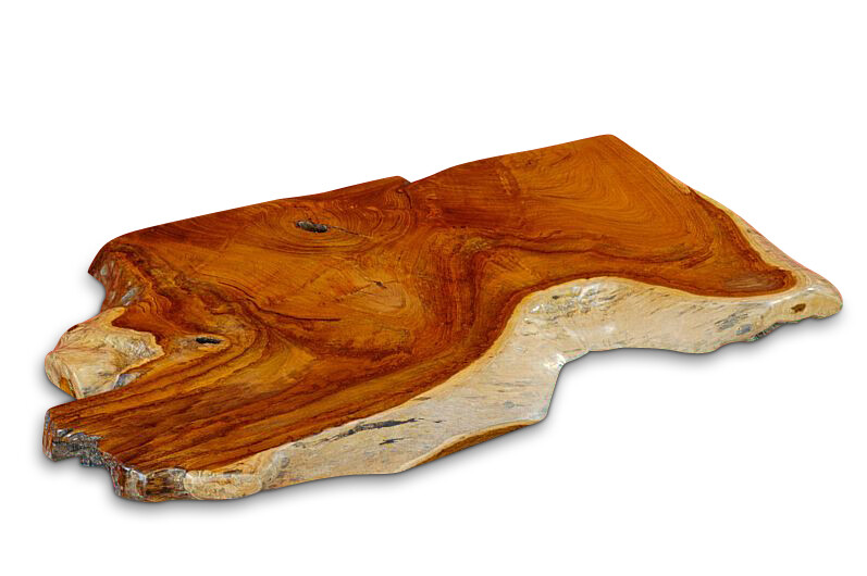 Washbasin Plate Teak Solid Wood Basin Natural Edge 100 cm
