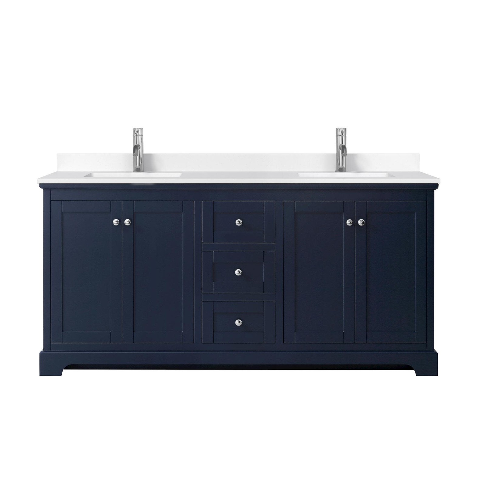 Wyndham Collection WCV232372D-VCA-MXX Avery 72″ – White / Carrara Cultured