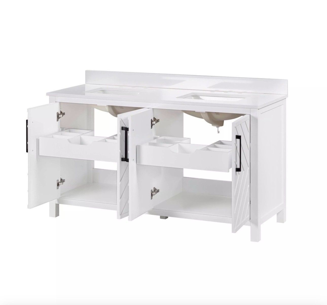 Studio Design Collection Bryce 61-inch Bathroom Vanity Engineered Stone Top