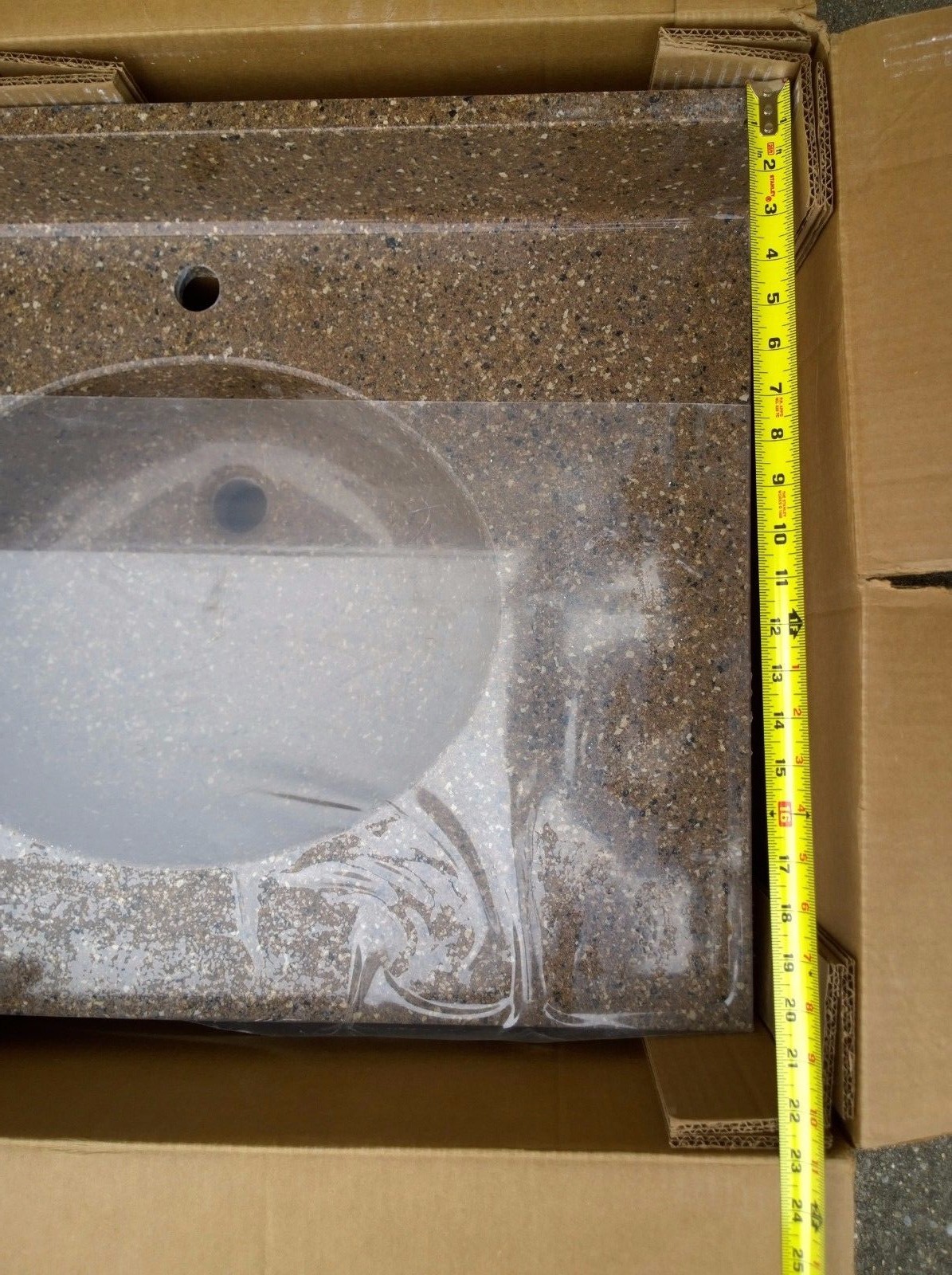 NIB Bath Premium SYNTHETIC GRANITE Vanity Cabinet Top SINK 43″W x 20.5″ D