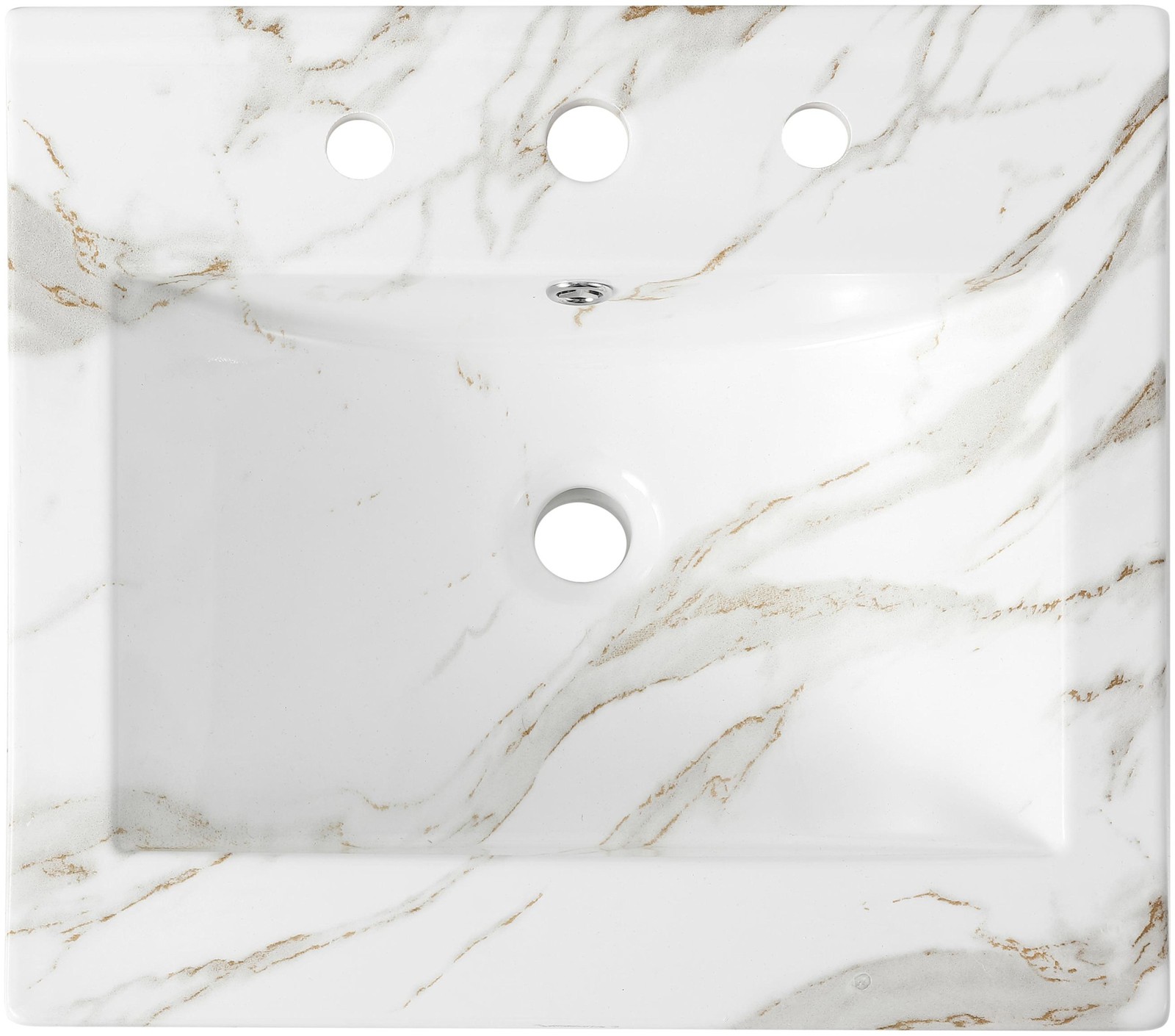 JONATHAN Y Lighting SNK1000 Ancillary 20″ Ceramic Vanity Top – White