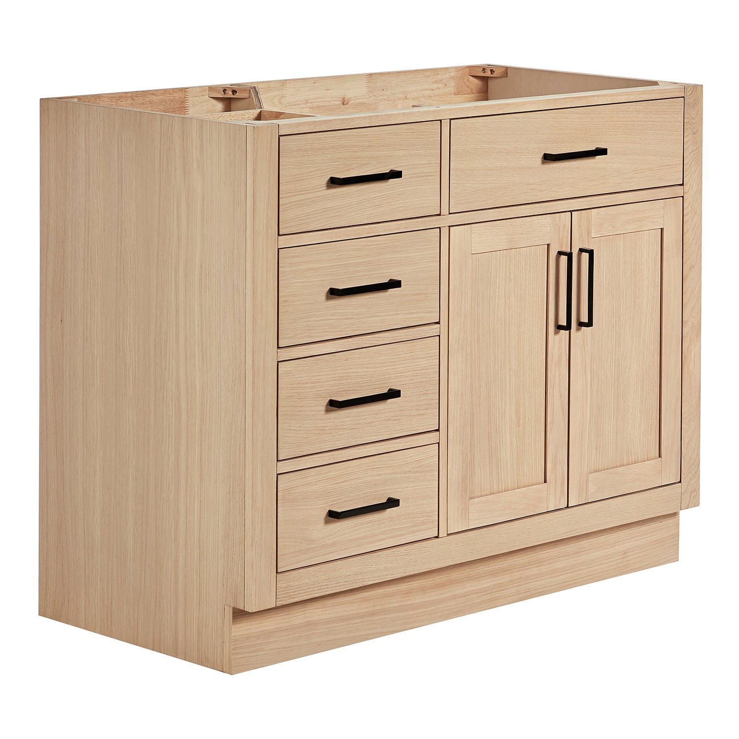 Ariel T042S-R-BC Hepburn 42″ Single – Oak / Matte Black Hardware