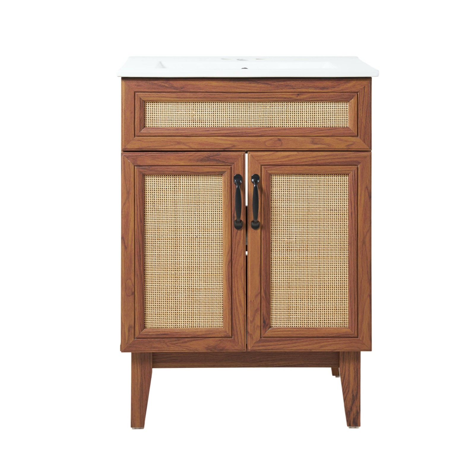 JONATHAN Y VAN1009B Javer 24 in. W x 18 in. D x 33 in. H Rattan Modern Farmhouse