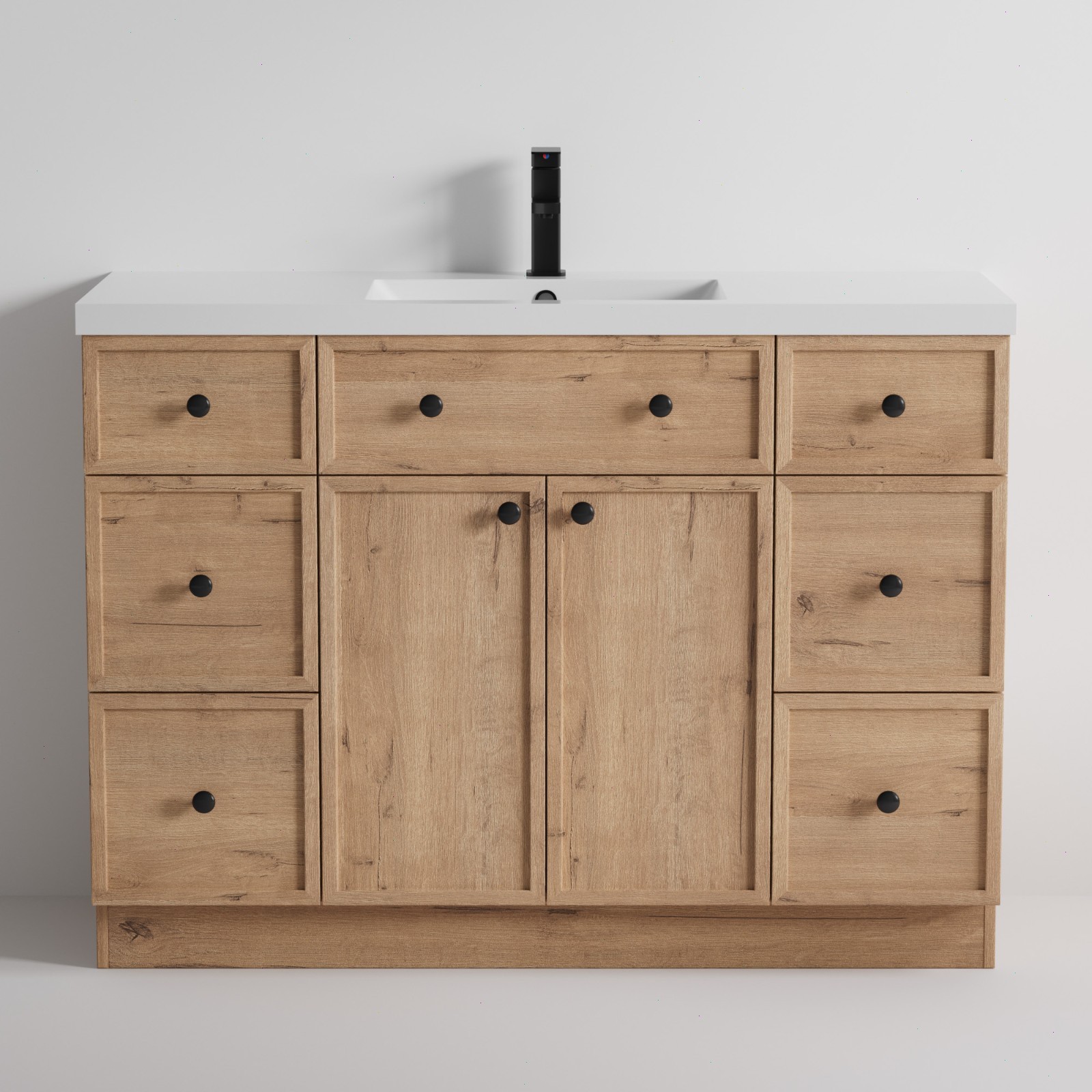 36″/ 48″/ 60″ /72″ Bathroom Vanity Set With Resin Sink, Faucet