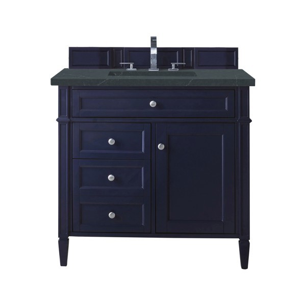 36″ James Martin Brittany 650-V36-VBL-3CSP Vanity Cabinet Charcoal Soapstone Top