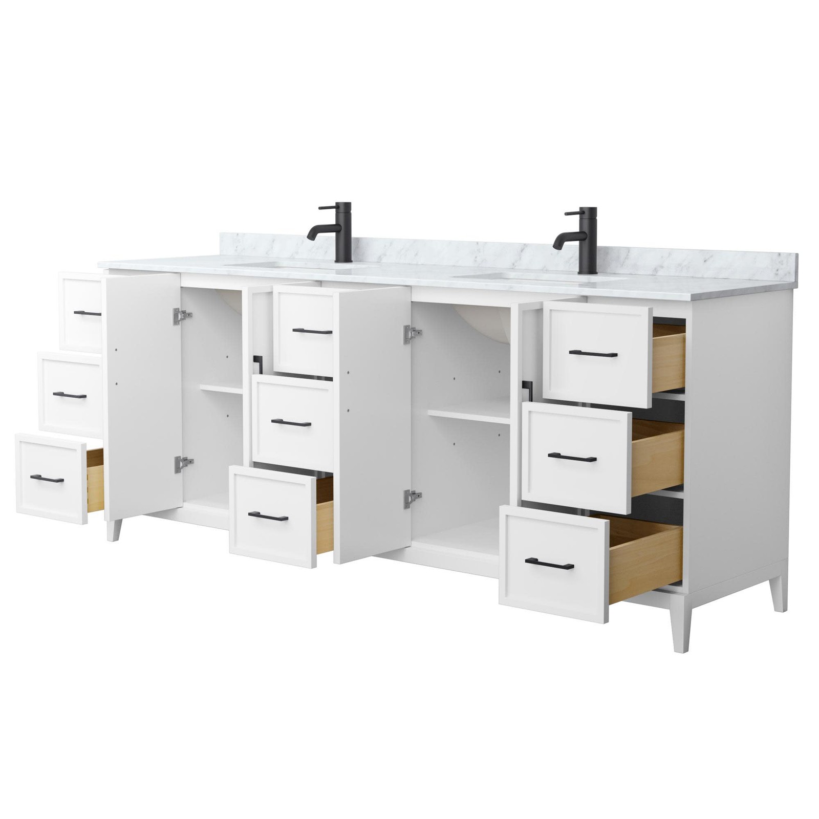 Wyndham Collection WCH717184D-CM-UNSMXX Elan 84″ – White / Brushed Nickel