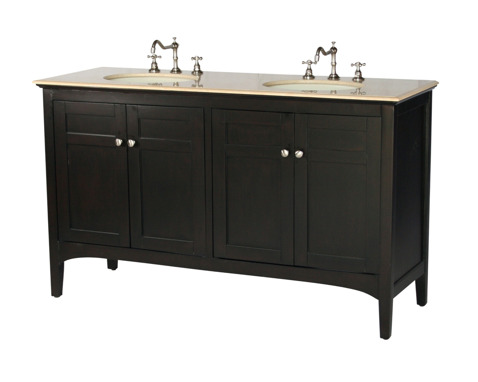 60-Inch Contemporary Style Double Sink Bathroom Vanity Model 2412-ES BE