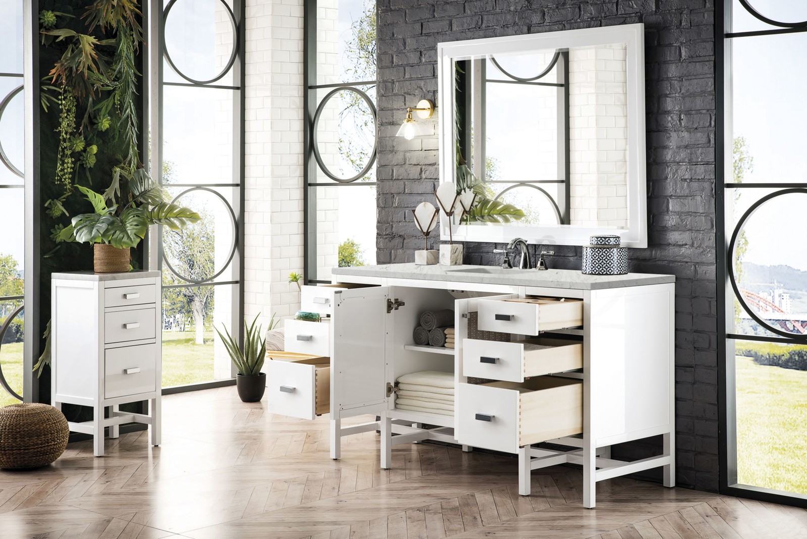 James Martin Vanities E444-V60S-3EJP Addison 60″ – Mid Century Acacia