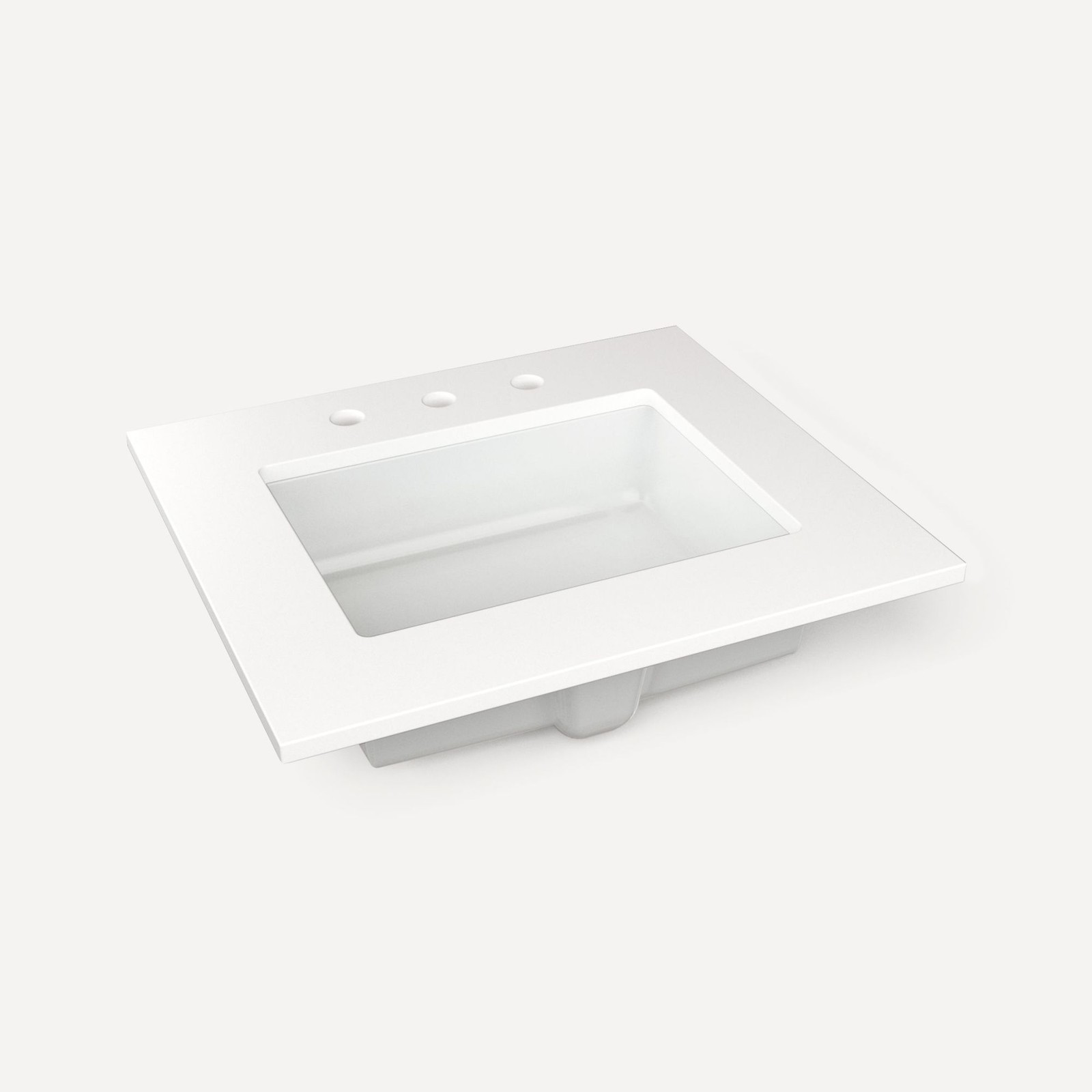 Robern TB25UCO-8 25″ Quartz Vanity Top for Widespread Faucet – Lava Black