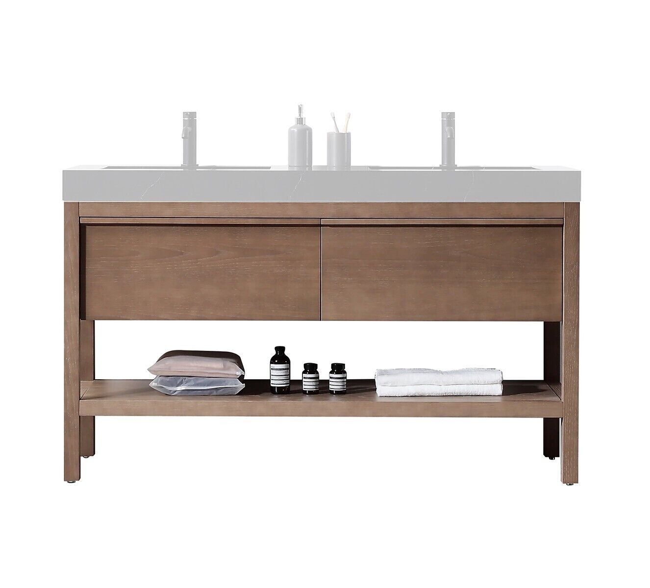 BIBURY 60” MODERN BATHROOM VANITY (BASE ONLY!!!)