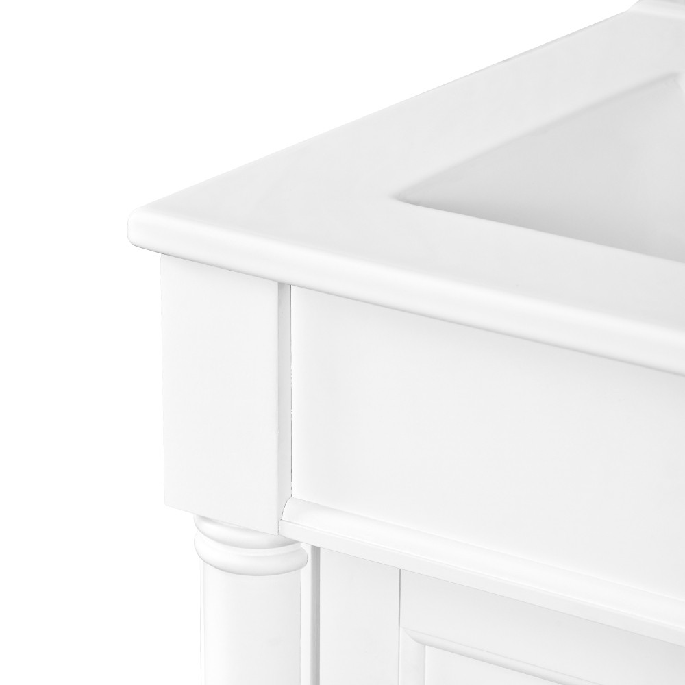 24” Bathroom Vanity with Top Sink, 2-Tier Modern Bathroom Storage Cabinet