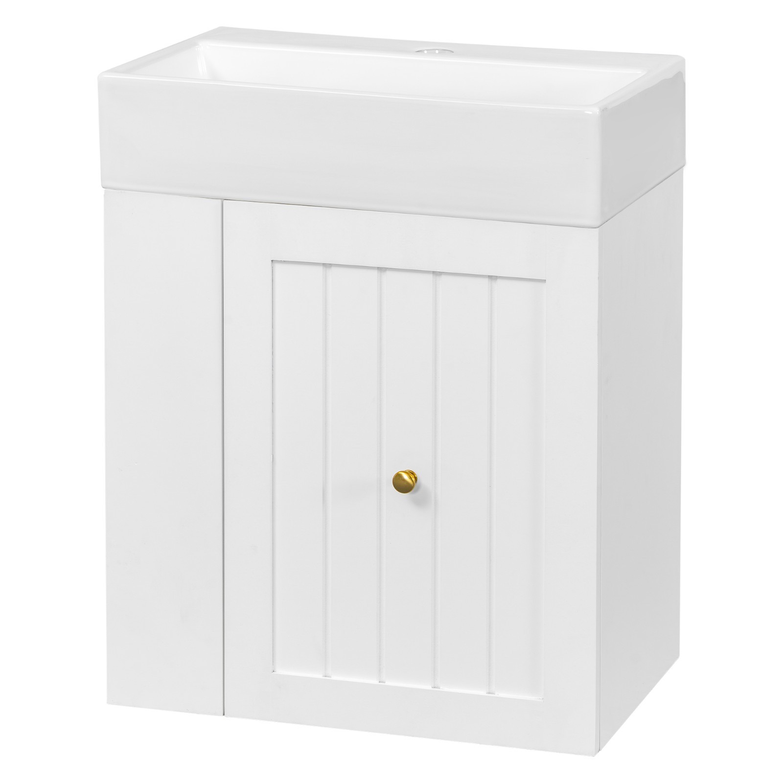 20 Inch Bathroom Vanity Storage Cabinet With Ceramic Sink Storage Drawer Shelf