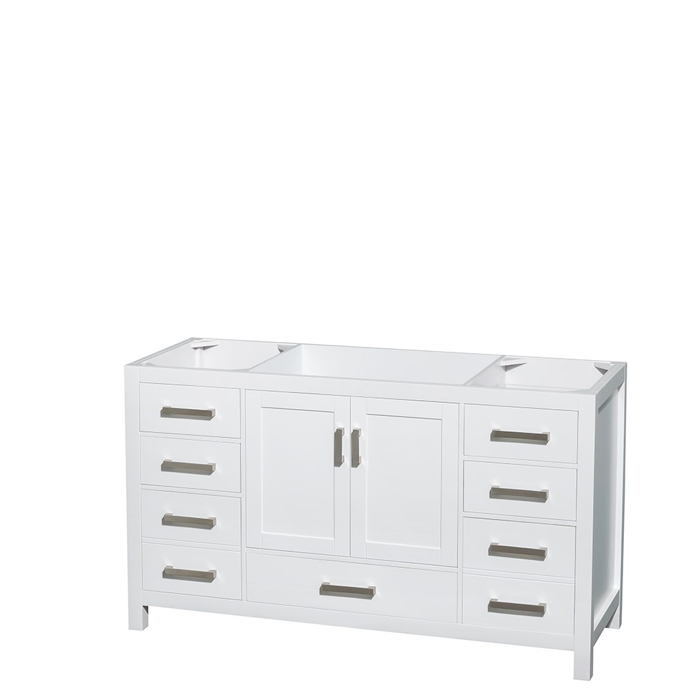 Wyndham Collection WCS141460SUNOMED Sheffield 60″ – White / White Carrara Marble