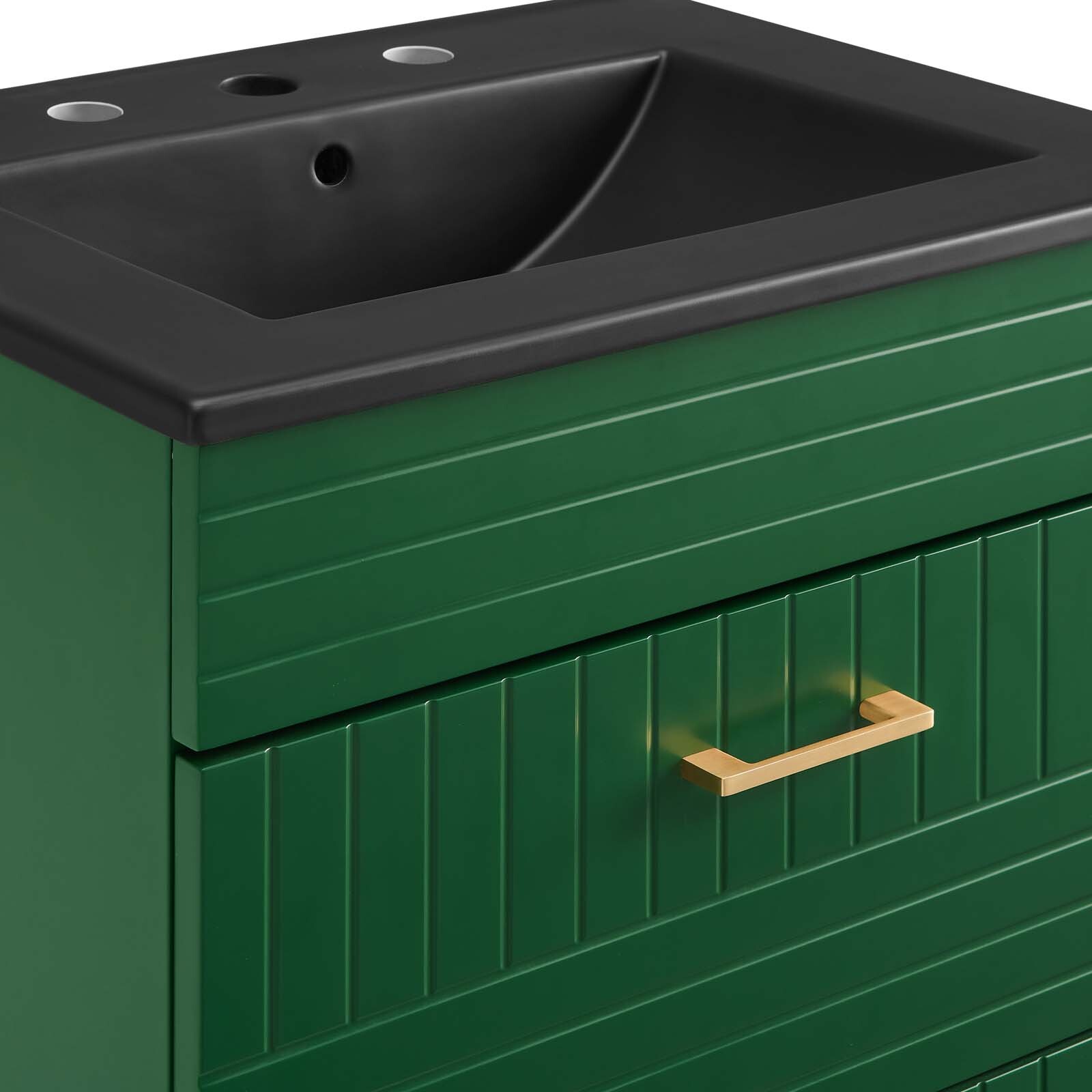 Modway Daybreak 24″ Wall-Mount Bathroom Vanity in Green Black