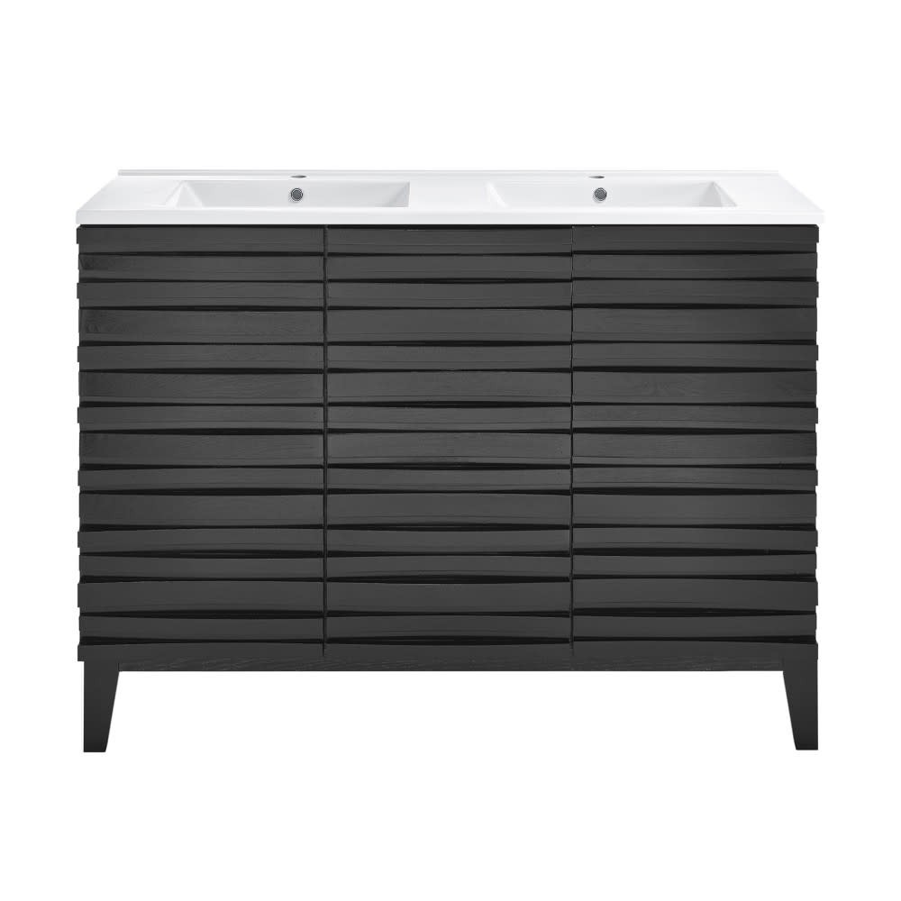 Swiss Madison SM-BV557D Cascade 48″ – Black Oak / White