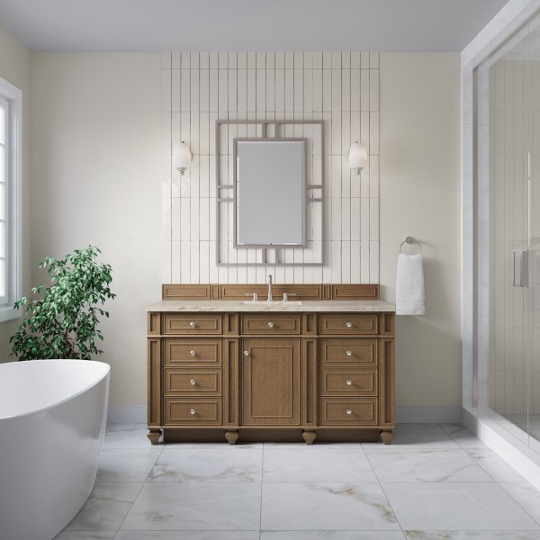60″ James Martin Bristol 157-V60S-SBR-3TJR Vanity Cabinet 3 CM Tajnar Eclos Top