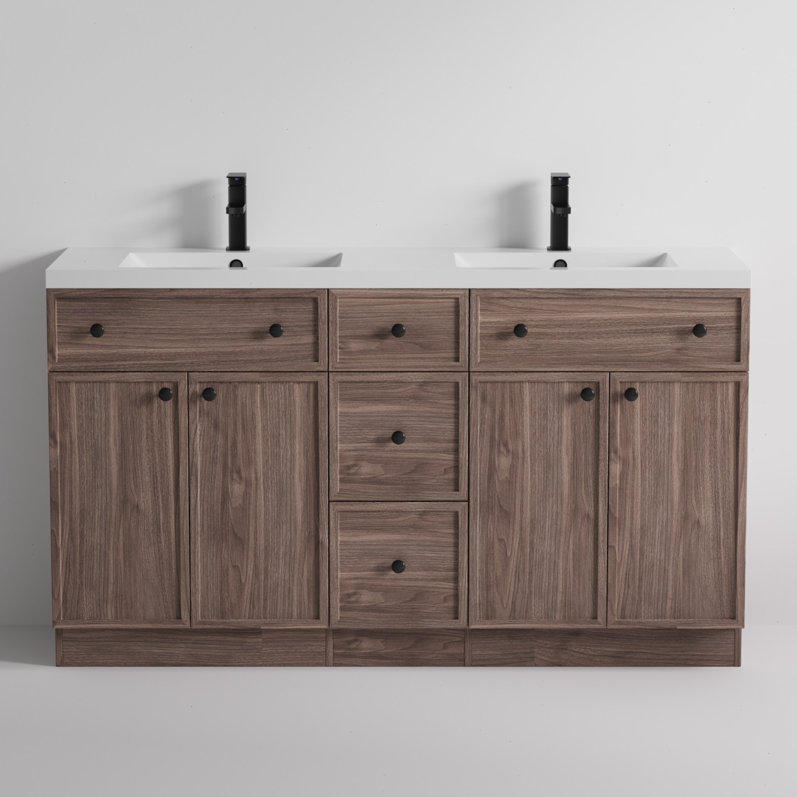 36″/ 48″/ 60″ /72″ Bathroom Vanity Set With Resin Sink, Faucet