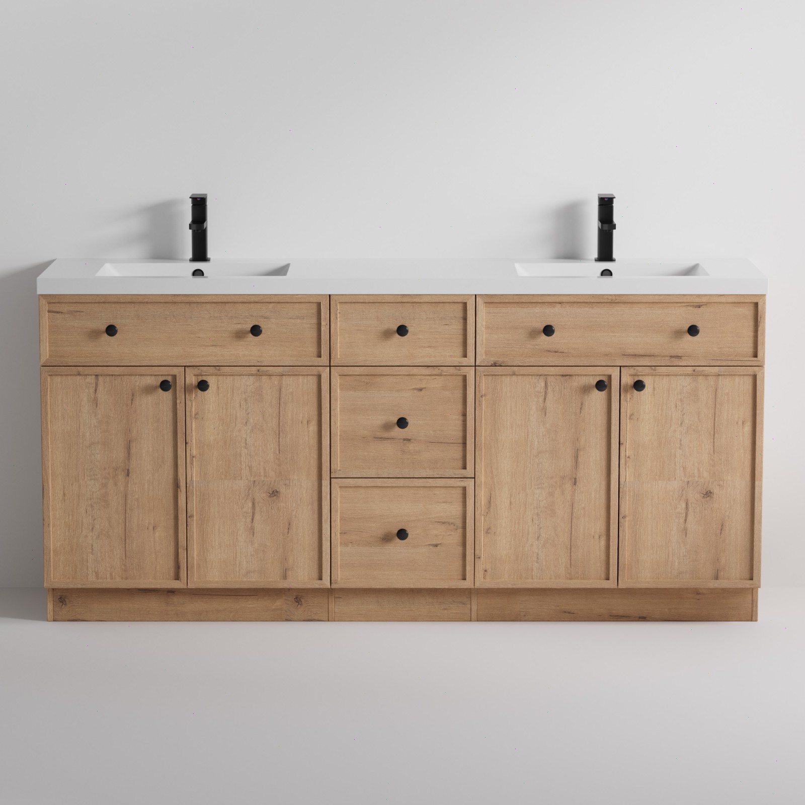 36″/ 48″/ 60″ /72″ Bathroom Vanity Set With Resin Sink, Faucet