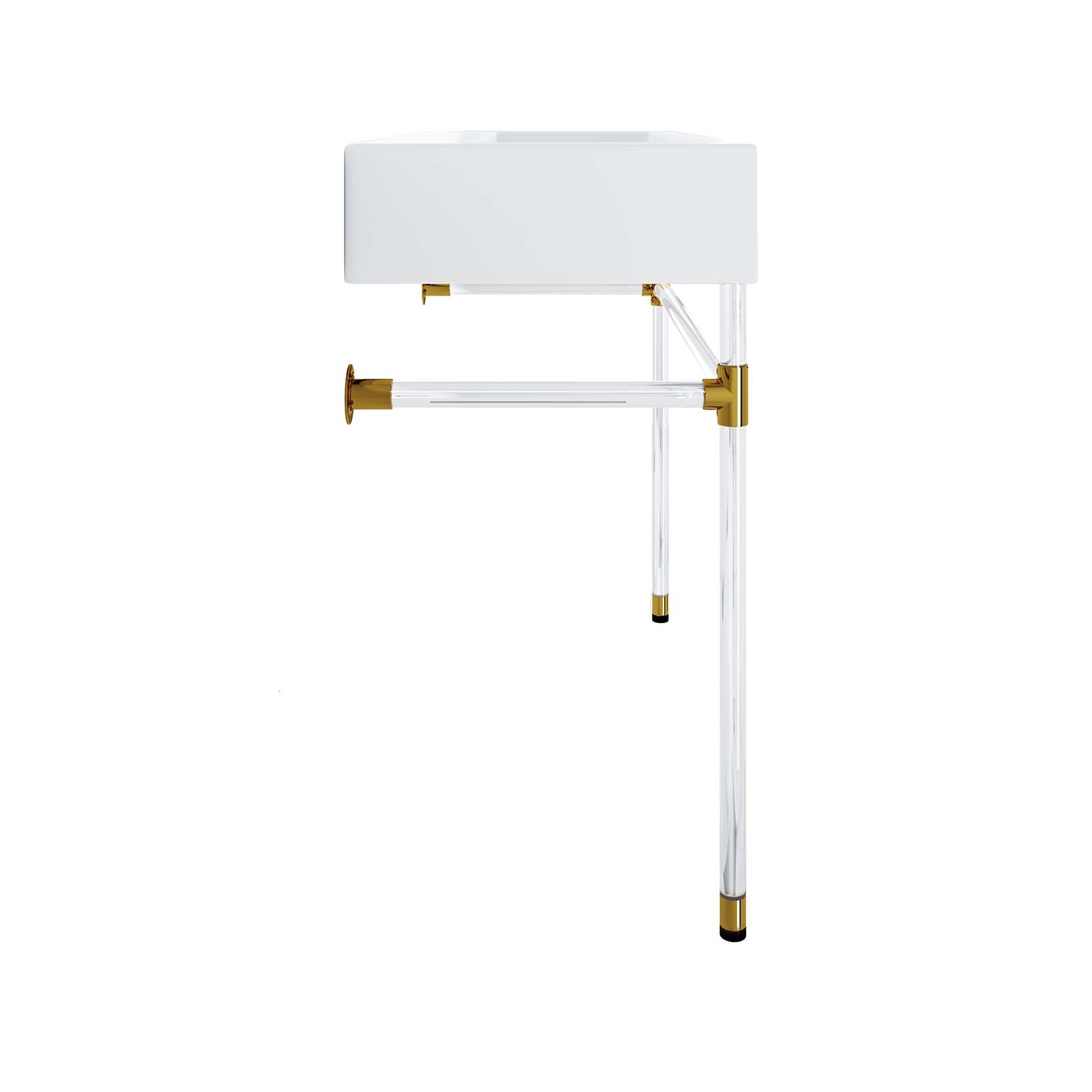 Modway Redeem 40″ Wall-Mount Acrylic Bathroom Vanity