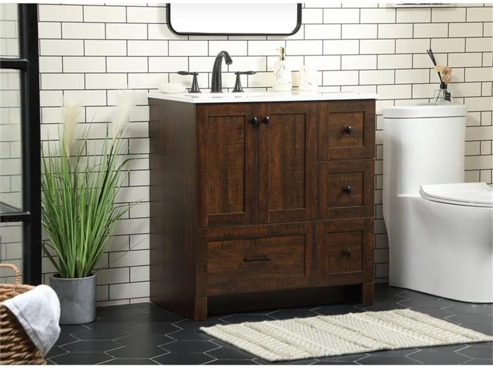 Elegant Kitchen and Bath – VF2832EX – 32 Inch Single Bathroom Vanity in Expresso