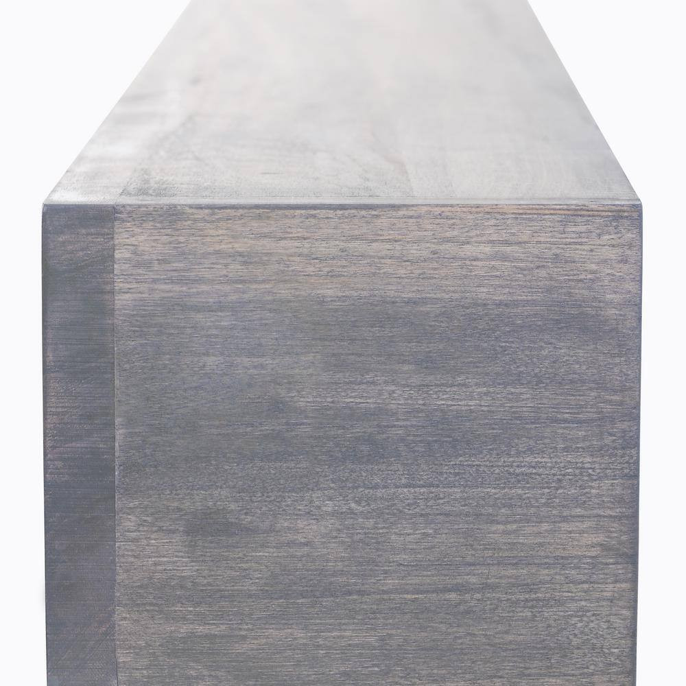 48 In. W X 5.5 In. H X 6.25 In. D Modern Farmhouse Ash Gray Cap-Shelf Mantel Fre