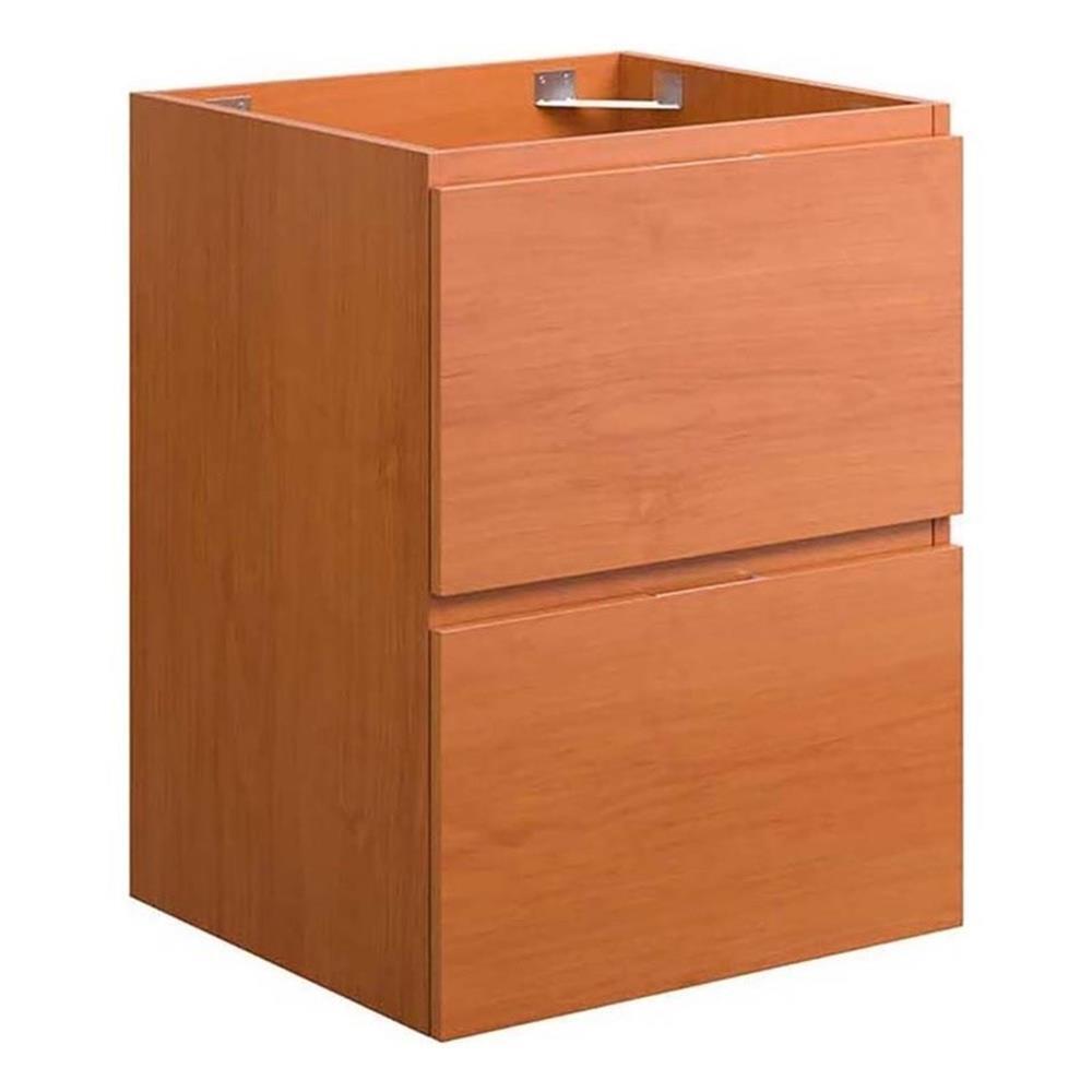 Modway Scenic 18″ Melamine Wall-Mount Bathroom Vanity Cabinet in Cherry/Walnut