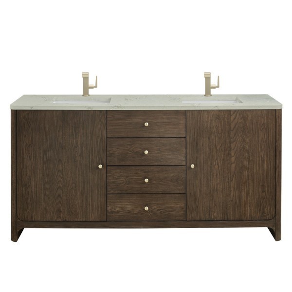 72″ James Martin Gracyn D125-V72-SBL-3VSL Double Vanity Cabinet Victorian Silver