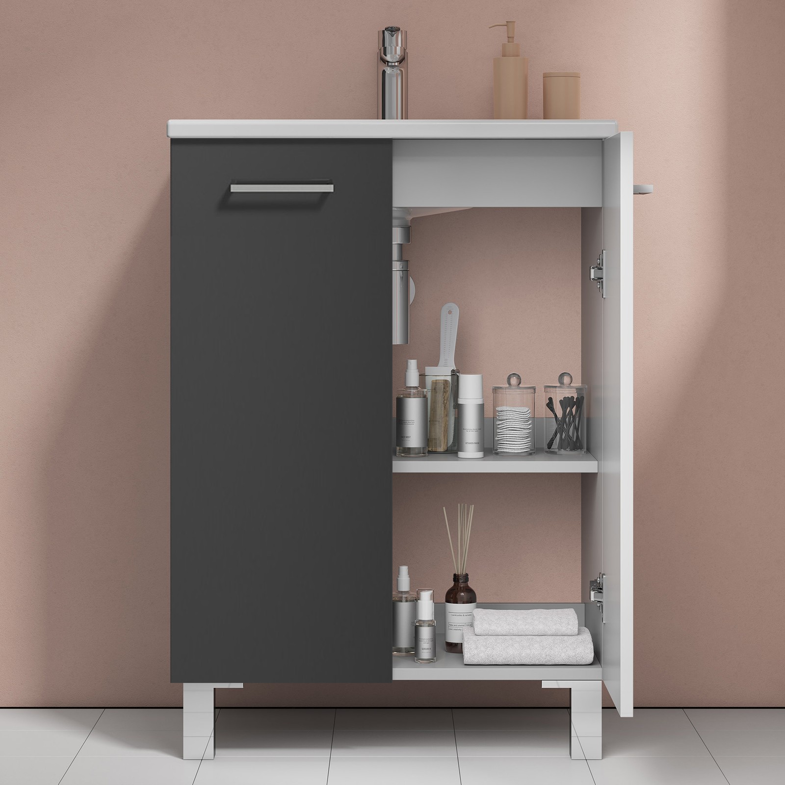 WS Bath Collections Logic 60 Wenge Logic Complete Vanity Unit