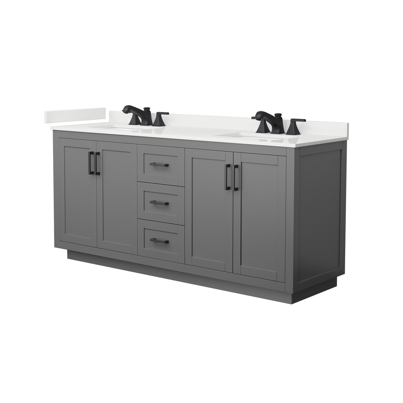 Wyndham Collection WCF292972D-QTZ-US3MXX Miranda 72″ – Dark Gray / Giotto Quartz